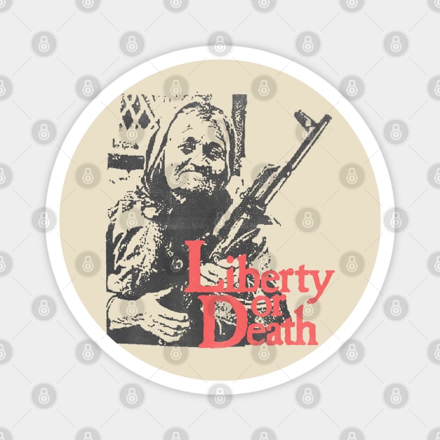 vintage retro liberty or death Magnet by psninetynine